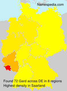 Surname Gard in Germany