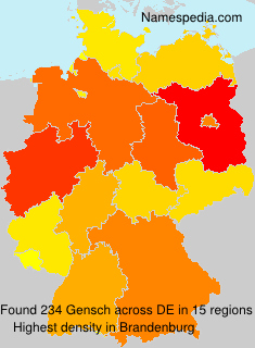 Surname Gensch in Germany