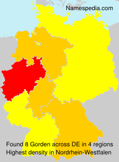 Surname Gorden in Germany