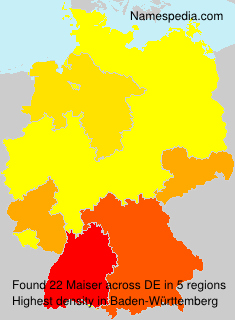 Surname Maiser in Germany