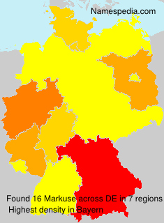 Surname Markuse in Germany