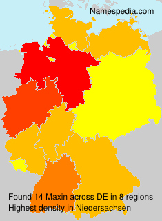 Surname Maxin in Germany