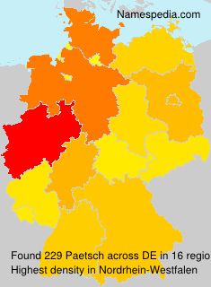 Surname Paetsch in Germany