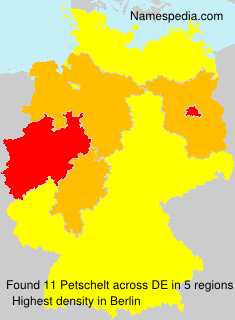 Surname Petschelt in Germany