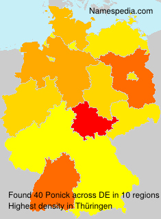 Surname Ponick in Germany