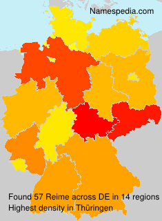 Surname Reime in Germany