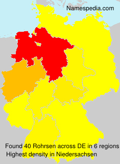 Surname Rohrsen in Germany