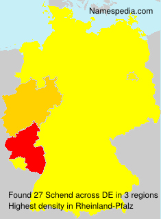 Surname Schend in Germany