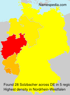 Surname Solzbacher in Germany