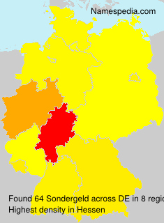 Surname Sondergeld in Germany
