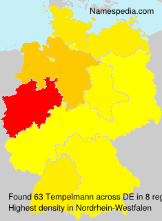 Surname Tempelmann in Germany