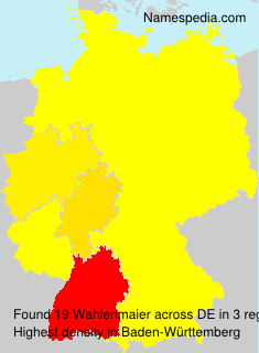 Surname Wahlenmaier in Germany