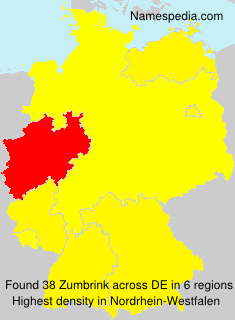 Surname Zumbrink in Germany