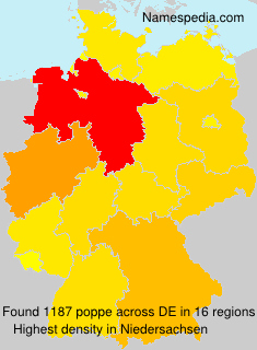 Surname poppe in Germany