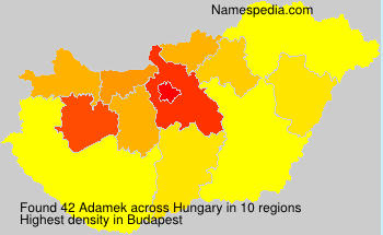 Surname Adamek in Hungary