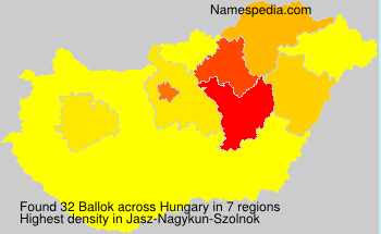 Surname Ballok in Hungary