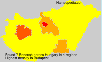 Surname Benesch in Hungary