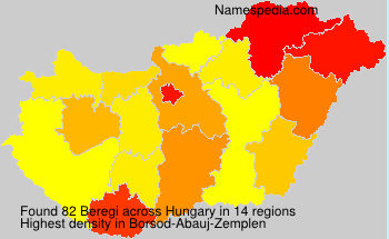 Surname Beregi in Hungary