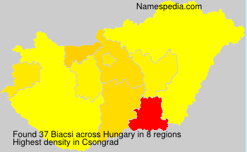 Surname Biacsi in Hungary