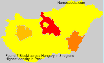 Surname Bicski in Hungary