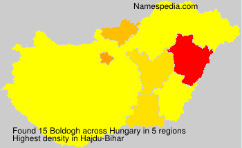 Surname Boldogh in Hungary