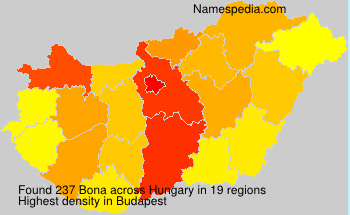 Surname Bona in Hungary