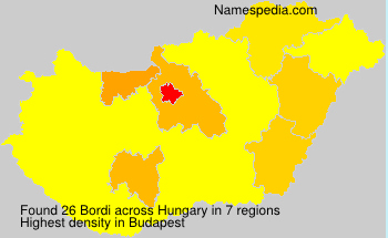Surname Bordi in Hungary
