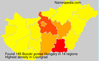 Surname Bozoki in Hungary