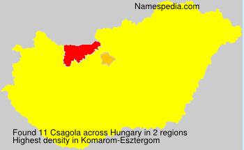 Surname Csagola in Hungary