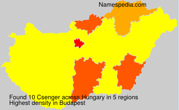 Surname Csenger in Hungary