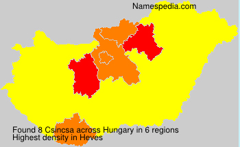 Surname Csincsa in Hungary