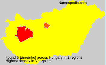 Surname Einreinhof in Hungary