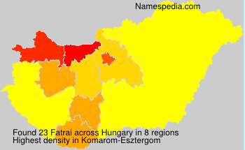 Surname Fatrai in Hungary