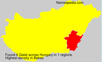 Surname Galat in Hungary