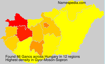 Surname Gancs in Hungary