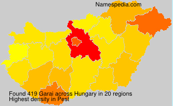 Surname Garai in Hungary