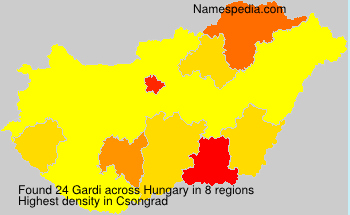 Surname Gardi in Hungary