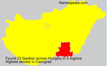 Surname Gardian in Hungary