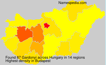 Surname Gardonyi in Hungary