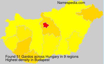 Surname Gardos in Hungary