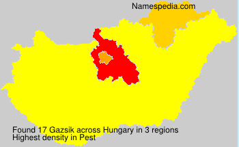 Surname Gazsik in Hungary