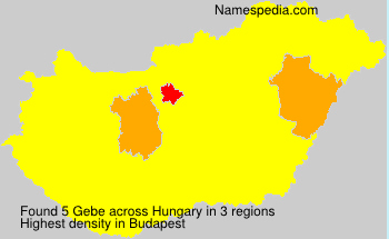 Surname Gebe in Hungary