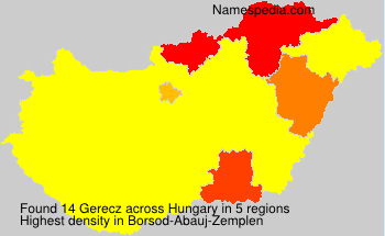 Surname Gerecz in Hungary