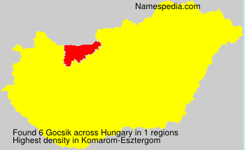 Surname Gocsik in Hungary