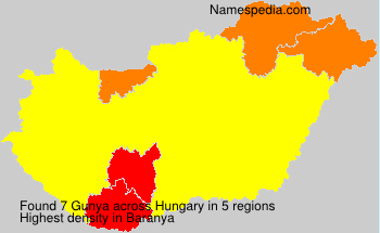Surname Gunya in Hungary