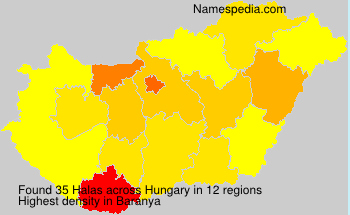 Surname Halas in Hungary