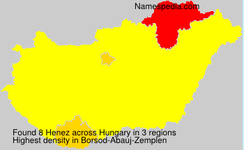 Surname Henez in Hungary