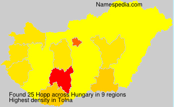 Surname Hopp in Hungary