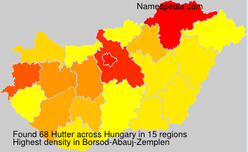 Surname Hutter in Hungary
