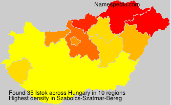 Surname Istok in Hungary